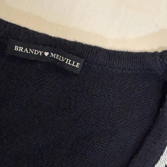 Brandy Melville Y2K Argyle Button Front V Neck Sweater Cardigan No SZ Tag Fits M - Picture 2 of 7